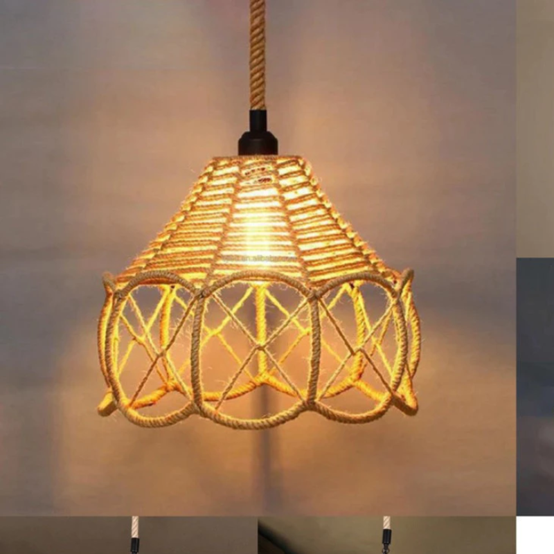 Đèn Thả Hình Núi Lửa Quấn Thừng