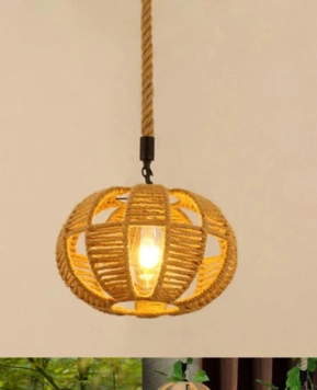 Đèn Thả Hình Quả Bí Ngô Quấn Thừng