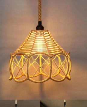 Đèn Thả Hình Núi Lửa Quấn Thừng