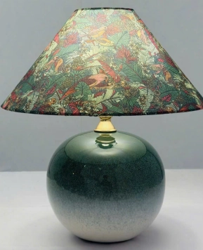 Đèn bàn gốm chao họa tiết DB92