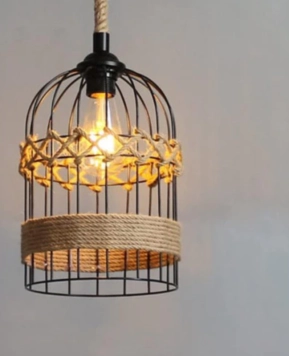 Đèn Thả Lồng Chim Quấn Thừng