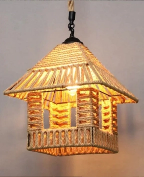 Đèn Thả Hình Ngôi Nhà Quấn Thừng