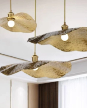 Chao đèn thả hình LÁ SEN - D400 KHP TH0015