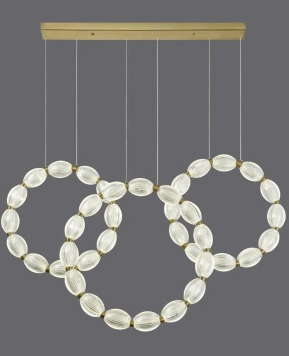 Đèn thả chuỗi thủy tinh gân sọc VT280325