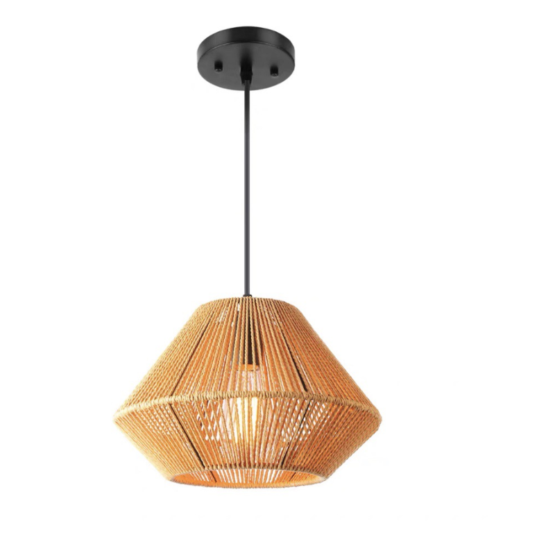 Đèn Thả hình Quả Trám Quấn Thừng